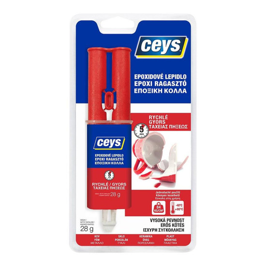 Ceys EPOXICEYS fast-hardening glue, syringe, 28 g Ceys EPOXICEYS fast-hardening glue, syringe, 28 g