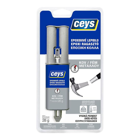 Ceys EPOXICEYS glue for metal, syringe, 28 g Ceys EPOXICEYS glue for metal, syringe, 28 g