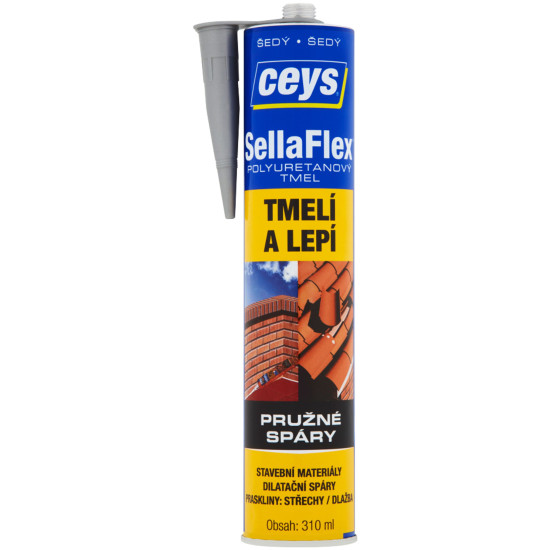 Putty Ceys SellaFlex Polyurethane putty, gray, 310 ml