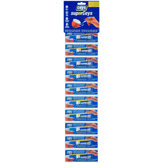 Ceys Superceys liim, sekundid, 10x3 g plato Ceys Superceys liim, sekundid, 10x3 g plato
