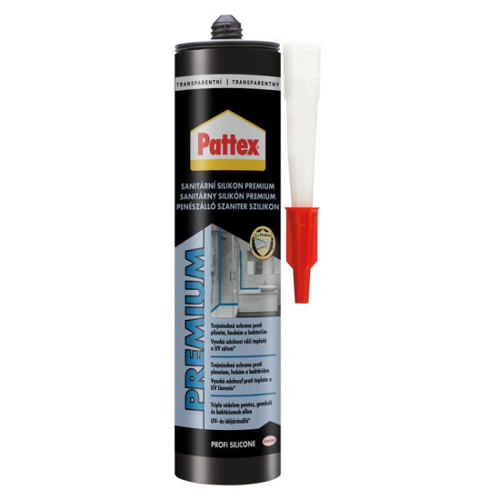 Pattex Premium силикон, санитарный, прозрачный, 310 мл