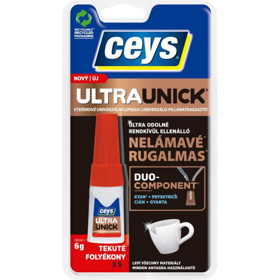 Ceys Ultraunick glue, seconds, liquid, 6 g Ceys Ultraunick glue, seconds, liquid, 6 g