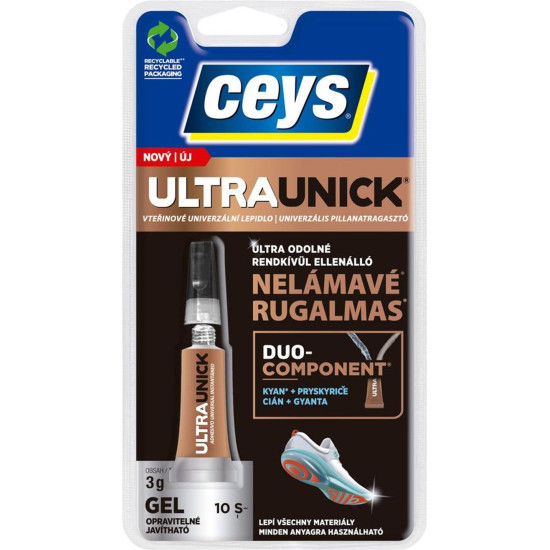 Ceys Ultraunick glue, gel, seconds, 3 g Ceys Ultraunick glue, gel, seconds, 3 g