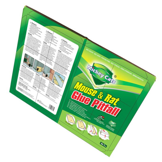 Rat and mouse Glue board trap, 19x13 cm, Mickey Cats, Poison-Free