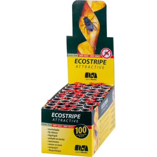 Ecostripe atraktiivne kärbsepüünis, Sellbox 100 tk Ecostripe atraktiivne kärbsepüünis, Sellbox 100 tk
