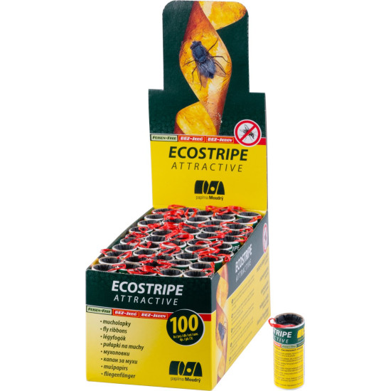 Ecostripe atraktiivne kärbsepüünis, Sellbox 100 tk Ecostripe atraktiivne kärbsepüünis, Sellbox 100 tk