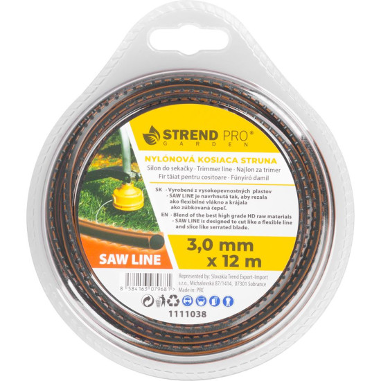 SawLine mowing line 3.0 mm, L-12 m, serrated SawLine mowing line 3.0 mm, L-12 m, serrated