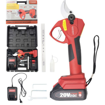 Worcraft CSC-S20LiBP ShareSYS shears, 20V Li-Ion, garden, cordless, on branches, cut.30 mm, 1x 2.0 Ah battery, 1x charger