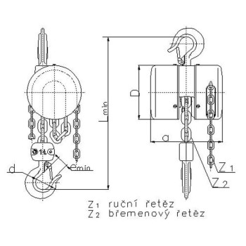 Tõstuk Brano Z 100-1 3,2 t, 03,0 m, kett
