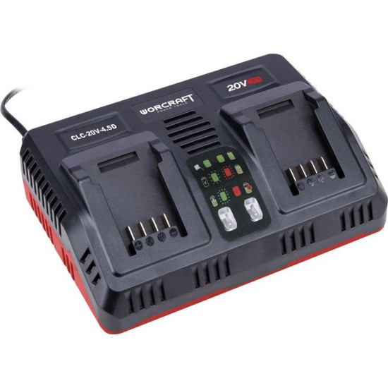 Worcraft CLC-20V-4.5D ShareSYS laadija, S20Li seeria, 2x aku, kiirlaadija
