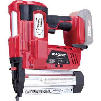 Worcraft CNS-S20LiH ShareSYS Stapler, 20V Li-Ion, Controlled, LED Light, U-Staples + T Nails