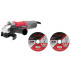 Grinder Worcraft AG08-125P, 710W, 125 mm, M14, angled, PROMO + 2 discs