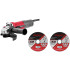 Grinder Worcraft AG08-115P, 710W, 115 mm, M14, angled, PROMO + 2 discs