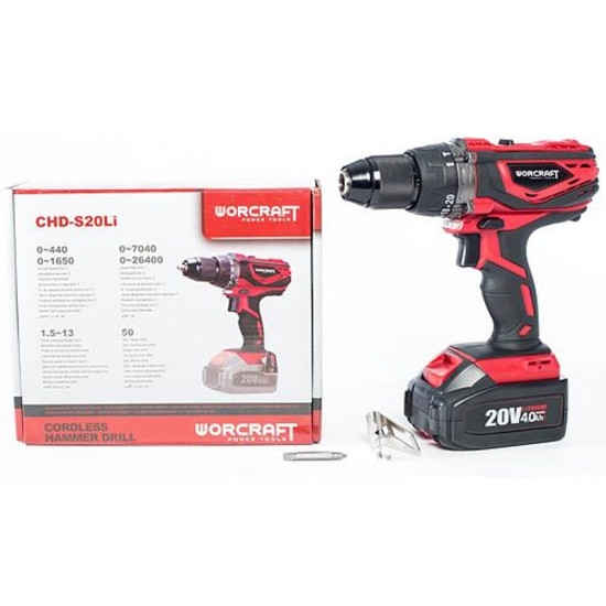 Screwdriver Worcraft CHD-S20Li, 20 V, Li-ion Screwdriver Worcraft CHD-S20Li, 20 V, Li-ion