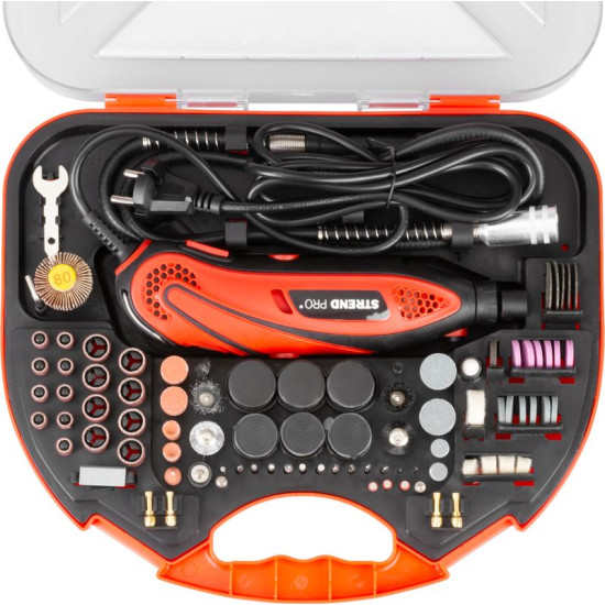 Strend Pro grinder, mini, direct, drilling and grinding, 135 W, with accessories