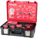 Worcraft XCUBE001 Toolbox, kruvikeeraja CHD-S20LiBA kruvikeeraja + CAG-S20LiBS-125 mm nurklihvija, harjadeta, 2x 4,0 Ah aku, 1x laadija