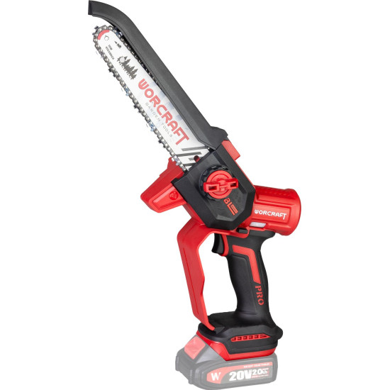 Saw Worcraft CHS-S20LiBD ShareSYS, brushless, 20V Li-ion, 8" chain, mini chainsaw