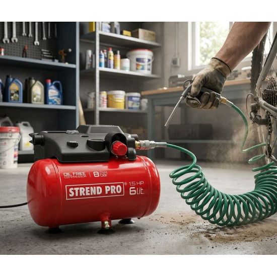 Kompressor Strend Pro BOF1506, õlivaba, 1,1 kW, 6 l.