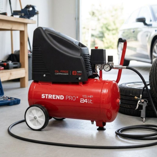 Compressor Strend Pro OF1524, oil-free, 1,1 kW, 24 lit.