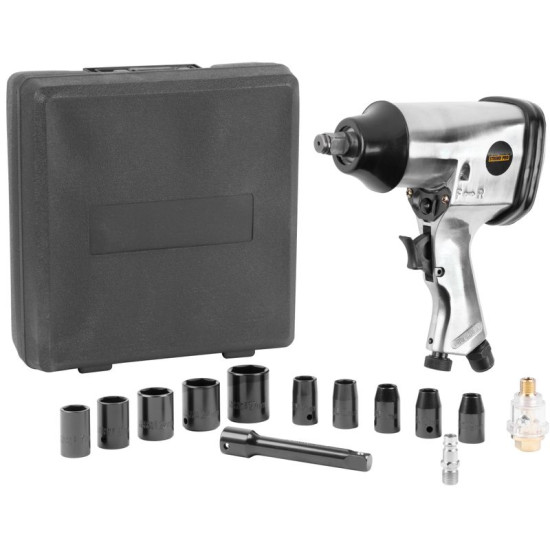 Kompressori pingutuspüstoli komplekt Airtool WF-002A, 17 tk, karbis