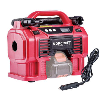 Compressor Worcraft CAC-S20Li, 20V, 160 Psi, 11 Bar, LED light, car socket