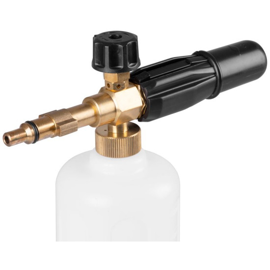 Worcraft container for high-pressure cleaner, foaming nozzle