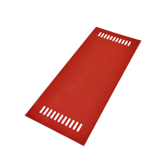 Red side plate on the Okta M stove, spare
