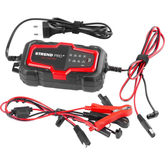 Автомобильное зарядное устройство Strend Pro BD03-Z5.0A-D1, 85Вт, 5А, 6В/12В, IP65, LED