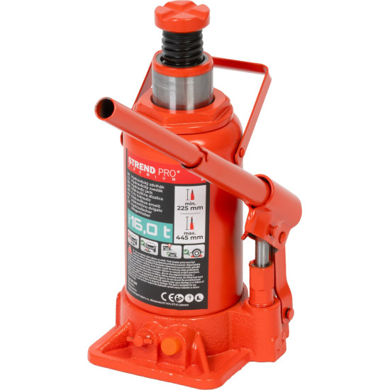 Hydraulic Jack Strend Pro Premium, 16 ton, 225-445 mm
