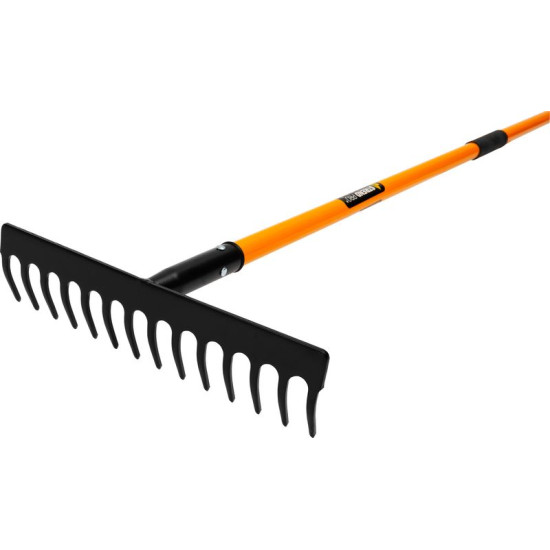 Garden rake with fiberglass handle, 14tooth, 1500mm