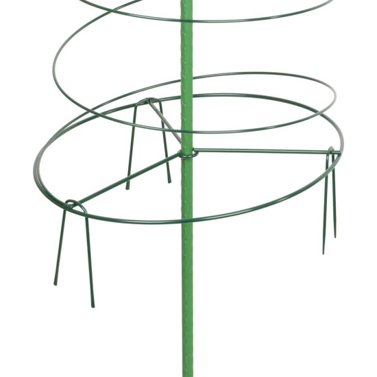 Tomato cage  165x30,5cm PE coated steel cane staples 3pcs