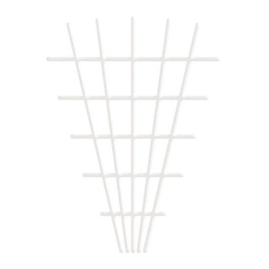 Garden Trellis V-shaped 145x5x75 cm, 4/4,7 mm, white