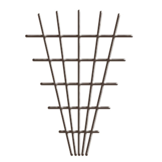Garden Trellis V-shaped 145x5x75 cm, 4/4,7 mm, brown