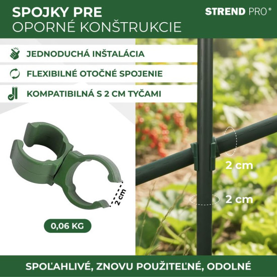 Муфта Strend рro, пластик, соединитель опорного стержня, 20 мм, упак. 10 шт Муфта Strend рro, пластик, соединитель опорного стержня, 20 мм, упак. 10 шт