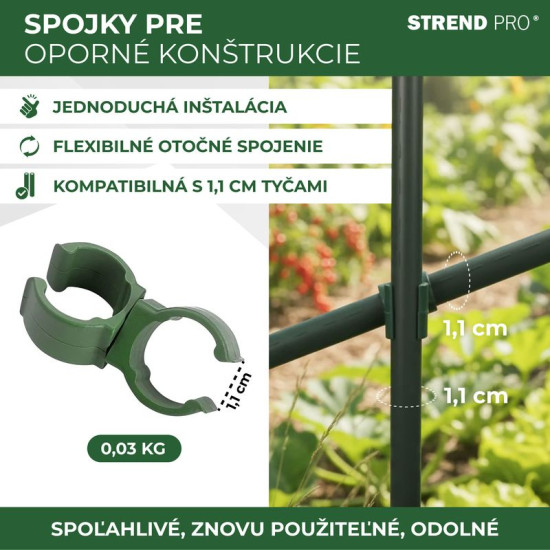 Муфта Strend Pro, пластик, соединитель для садовых опор, 11 мм, упак. 10 шт Муфта Strend Pro, пластик, соединитель для садовых опор, 11 мм, упак. 10 шт