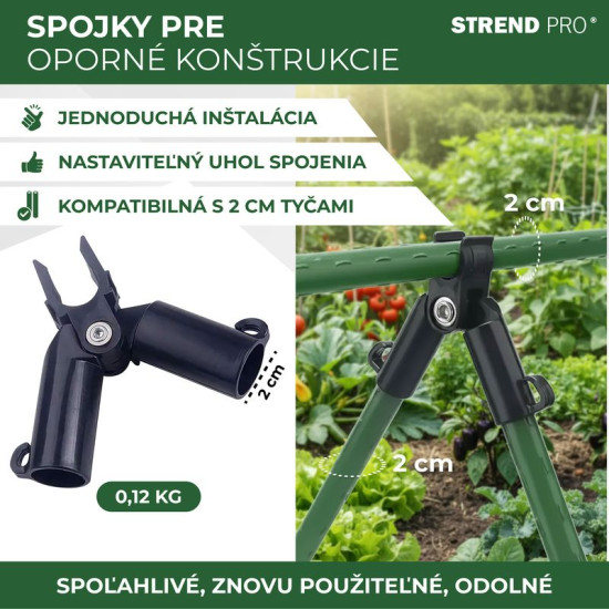 Муфта Strend рro, пластик, соединитель А для опорных стержней, 20 мм, упак. 4 шт.