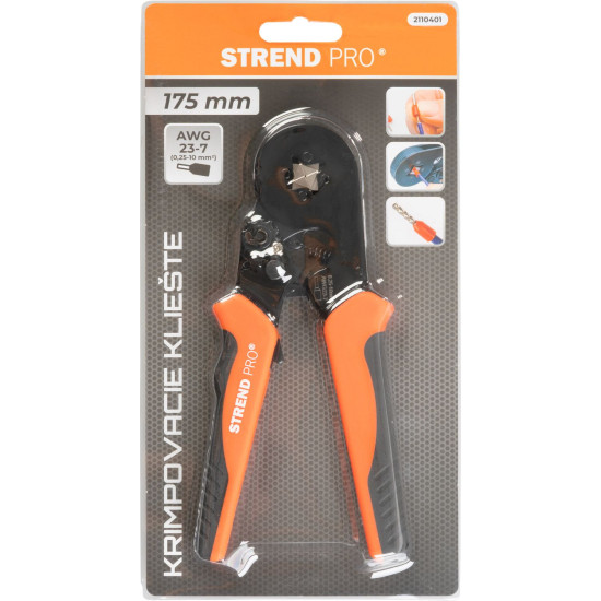 Плоскогубцы Strend Pro, 175 мм, обжимные, для кабелей, 0,25-10 мм