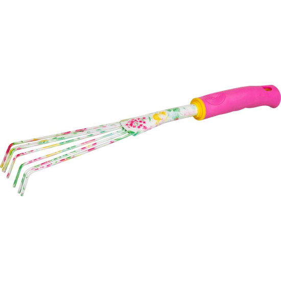 Strend Pro rake, gardening, straight, flower print, pink, Ladies line Strend Pro rake, gardening, straight, flower print, pink, Ladies line