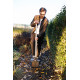 Forged spade Gardex 1300 g, with footboard, with handle T