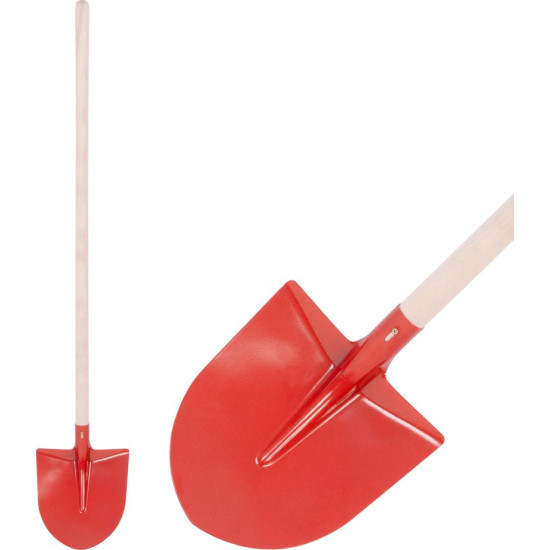 Shovel S510B Frankfurt, red, with handle, 275x240 mm Shovel S510B Frankfurt, red, with handle, 275x240 mm