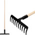 Грабли Strend Pro Premium R-606, 10 зубьев, кованые, ручка деревянная.