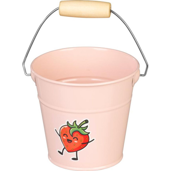 Bucket Strend Pro, 1L, children's, pink, galvanized