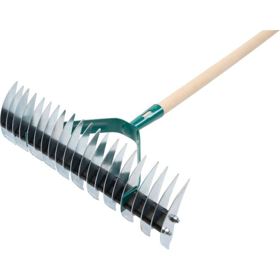 Garden rake for aeration 11teeth/21teeth + wooden handle