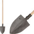 Лопата Gardex 1450 г, заостренная, прямая деревянная ручка.