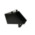 Stove scuttle lacquered, black, square