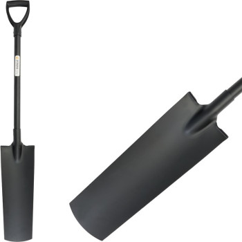 Hardened long spade narrow + handle PVC grip D