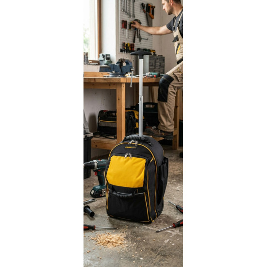 Strend Pro backpack, textile, suitcase, with wheels, with telescopic handle, for tools, max. 20 kg, 36x25x54 cm