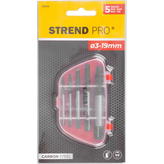 Набор экстракторов Strend рro 5шт 3-19мм Набор экстракторов Strend рro 5шт 3-19мм