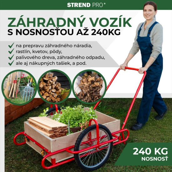 Trolley Optimus, wooden body, max 240kg Trolley Optimus, wooden body, max 240kg