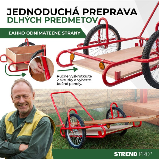 Trolley Optimus, wooden body, max 240kg Trolley Optimus, wooden body, max 240kg